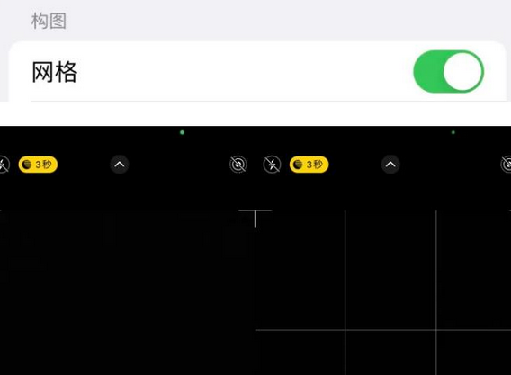 建湖苹果手机维修网点分享iPhone如何开启九宫格构图功能
