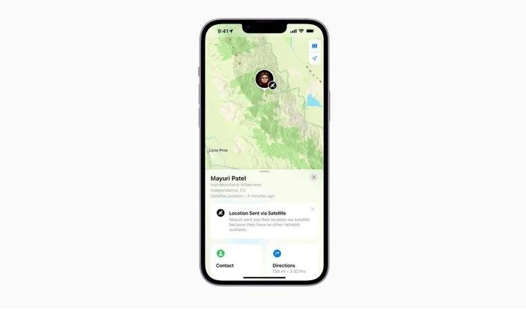 建湖苹果14维修分享iPhone14系列中 FindMy功能通过卫星分享位置方法教程 